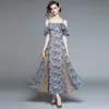 Summer fashion women Spaghetti Strap Dress Sleeveless Ruffles Floral Print Slim Bohemian 210531