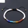 7 bracelets de chakra bruits pour femmes cristaux de 4 mm et pierres de guérison Bracelet perlé de la méditation bijoux de yoga - protection, énergie