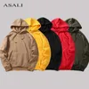 Långärmad Mode Mens Hoodies Hip Hop Sweatshirt Mäns Solid Färg Pullover Hooded Tracksuit Male Höst Winter Fleece Hoody 210728