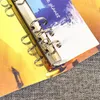 Colorful plotepads تغطية A5 A6 كتاب مذكرات مذكرات واضح يغطي دفتر 6 ثقوب binders قذيفة a02