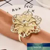 12pcs alloy flower Design Napkin Rings for Wedding Receptions Gifts Banquet Dinner Crystal Flower Napkin Rings Wedding Decor Factory price expert design Quality