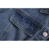 [DEAT] Women Denim Shirt Single-breasted Solid Color Turn-down Collar Short Sleeve Tops Fashion Spring Summer 13D071 210527