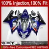 Body Injection Mold For SUZUKI GSXR-750 GSXR 750CC 600CC 750 600 CC 2004 2005 43No.6 GSXR600 GSXR750 K4 04 05 GSXR-600 GSX-R750 2004-2005 OEM Fairing Kit dark blue stock