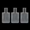 30 ml grijze cap vlakke stijl frosted semi clear glazen spray parfum fles glas verstuiver hervulbare lege flesjes