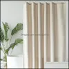 Aessórios Gardenpolyester Tecido Curtain Curtain com Ganchos Impermeável Plástico Banheira Telas Color Sólido Eco-Amigável Banheiro Cortinas Home