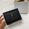 Cartera de diseñador para hombre para mujer Moda Titular de la tarjeta de lujo Monedero para mujer Monederos para tarjetas de crédito Pequeñas carteras informales Letra Y 14 Estilo