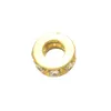 Micro Pave Zircon 7mm Spacer Beads For Charms Bracelet Necklace Making Jewelry Findings