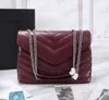 zuolan carré gros sac LOULOU vente chaude sacs à main Designer sacs à main en cuir véritable femmes sacs bandoulière sac à bandoulière chaîne de haute qualité 25,32cm