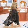 2023 Long Sleeve Mermaid Evening Dresses Arabic Aso Ebi Burgundy 고급스러운 구슬로 된 결정 Sheer Neck Prom 정식 파티 두 번째 리셉션 가운