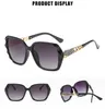 Fashion Square Sunglass Kvinnor Lyxmärke Big Purple Sun Glasses Kvinna Mirror Shades Ladies