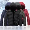 Mäns Jackor Män Vinter Parkas Varm Hooded Cotton Coat 2021 Höst Casual Overcoat Fashion Solid Male Kläder Mens Jacka