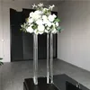 Dekorativ Shinning Sliver Spegel Bottom Crackle Mosaic Acrylic Vase För Table Flower Arrangemang Bröllop Mirrored Down Cube Flowers Vase Centerpiece SenyU833