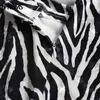Старинные старинные Zebra Print мягкая бархатная юбка женщины сексуальная боковая сплит высокая талия короткие мини-юбки женские задние молния днища 210621