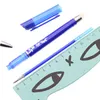 Gelpennor Erasable 0,5 mm 6 stycken Blue / Black Ink Magic Pen Student Stationery Tips Writing Supplies Reserve Tool