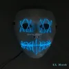 Traje Acessórios 10 Cores Cosplay LED Glowing Máscara Som Ativado El Wire Máscara Traje Para Brilhantes Dança Máscaras Decoração de Halloween