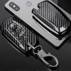 Carbon Fiber ABS Car Key Case för F30 F20 F10 F18 F22 F01 X3 X4 F06 F02 M3 M5 Smart Keychain Remote Control Fob Shell Cover