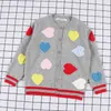 Bébé Garçons Filles Aimer Coeur Impression Cardigan Manteau Enfants Vêtements À Manches Longues Tricoté Enfants 210429