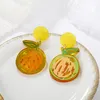 Orecchini acrilici della Boemia per le donne Divertenti gioielli di frutta Ciondolo a forma di goccia Ciondola la personalità dell'orecchino