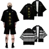 Etnisk Kläder Anime Tokyo Revengers T-shirt Hanagaki Takemichi Ken Ryuguji Cloak Topps Jackor Draken Haori Ryuguuji Mikey Kimono Coats Män