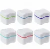 6 Colors Denture Box Retainer Invisalign Bath With Basket False Teeth Storage Boxes Cleaning Teeths Case Denture Container ZC541