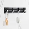 Robe Hooks Aluminum Single Row Towel Clothes Hanger Door Hook Nail-perforated Wall Mounted Coat Bathroom Hardware & Rails