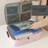 Storage Bags Printed Multi-Function Paperwork Bag Home Large-Capacity Password Lock Organizer Moisture-Proof And Waterproof