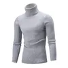 Design Sale Herren-Pullover mit Rollkragen, langärmelig, einfarbig, schmale Passform