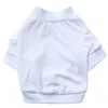 Cachorrinho vestuário roupas para animais de estimação trajes cachorrinho roupas doggy roupa sublimação t-shirt em branco camisetas para cães pequenos médios 100% algodão branco s a120