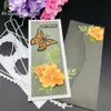 Metallskärning Dies Cut Slimline Card Die med vykort Kuvert DIY Card Paper Craft Handgjord Crafting Punch Mall Alinacraft 210702