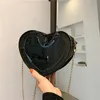 Evening Bags Women's Shoulder Crossbody Bag Small Heart Pure Color Transparent Jelly Metal Chain Wholesale 2021 Fashion Sweet Female
