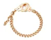 N1011 Rose Gold Aço Inoxidável Handcuff Chain Chain Link Pulseira Estilo De Moda Para Mulheres Meninas Lady Presentes