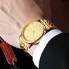 Couple Gold Luxe Kky Marque Quartz Montre-Bracelet Entreprises Affaires Hommes Montres Women Montres Full-Steel Paire Hour
