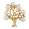 Pins, Brooches Fashion Simple Silk Scarf Buckle Rhinestone Imitation Pearls Christmas Tree Brooch Dual-use