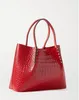 Fashion Bag Cabata Designer Totes Rivet Bolsas de bolsas compostas de couro vermelho de couro genu￭no