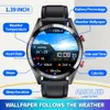 جديد 454*454 شاشة SMART WATCH دائمًا عرض الوقت الذي يتصل به Bluetooth Smartwatch المحلية للرجال Android TWS سماعات الأذن