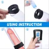 Electric Penis Vacuum Pump Massage with 4 Suction Intensities Rechargeable Automatic Penis Enlargement Air Pressure Device for Str1133972