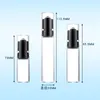 100pcs 10/15/20ml Press Lock Clear Glass Perfume Roll On Bottles Essential Oils Roller Vial