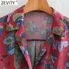 Vrouwen Vintage Totem Bloem Afdrukken Casual Zachte Kiel Blouse Office Lady Retro Kimono Shirts Chic Blusas Tops LS7525 210420