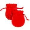 Round Velvet Bag Jewelry Organizer Dustproof Flannel Drawstring Gift Wedding Packing Bags Pouch Accessories 7x9 9x12cm