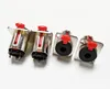 Conectores de áudio, 3 pólos 1/4 "6.35mm Fêmea Jack Painel Chassis Lock Socket Connector Adaptador / 5pcs