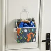 Storage Boxes & Bins 3D Printed Cloth Hanging Bag Wall-Mounted Dormitory Cotton Linen Waterproof Sundries Pocket Bathroom