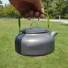 XC Alumínio Camping Kettle 1.1L / 1.6L Outdoor Café Chaleira Camping Tableware Cookware Kit de Cozinha para Piquenique Viagem Caminhada 1115 Z2