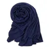 20 Colors Plain Turbans Jersey Hijab Scarf Thick Modal Wrap Neck Shawls High Quality Foulards Soft Muslim Head Snood 180*80Cm