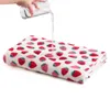 Handduk s￶t jordgubbe tryck mjuk upps￤ttning mikrofiber absorberande badhanddukar snabba torr ansikte h￥rdesigner badrumsm￶bler