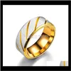 Band Dull Polish Twill Ring Stainless Steel Blue Gold Donna Uomo Anelli Wedding Fashion Jewelry Will And Sandy Gift Niawu Adpzl