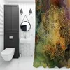Cortinas de chuveiro Flor da vida Batik Conjuntos de decoração de banheiro de banheiro extra longa com ganchos