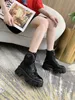 Boots عالية الجودة Boots الكلاسيكية غير المنقولة ROIS Martin Shoes نايلون الصحراء القتالية القتال الجوارب القصيرة جلدية جلدية القابلة للإزالة للنساء الحذاء في الهواء الطلق H220