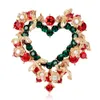 Boże Narodzenie broszki szpilki hurtowe kryształ dżetów kwiat gwiazda bałwana design xmas broszka luzem mieszanka