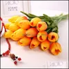 Consejos de látex Artificial Pu Ramo de flores Flores de tacto real para la decoración del hogar Boda decorativa 11 colores Opción Lx5932 Entrega de la gota 2021