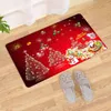 Tappeti yla tappeto natalizio in flanella a tema decorazione del tappeto per la camera da letto per bambini tappetini da bagno